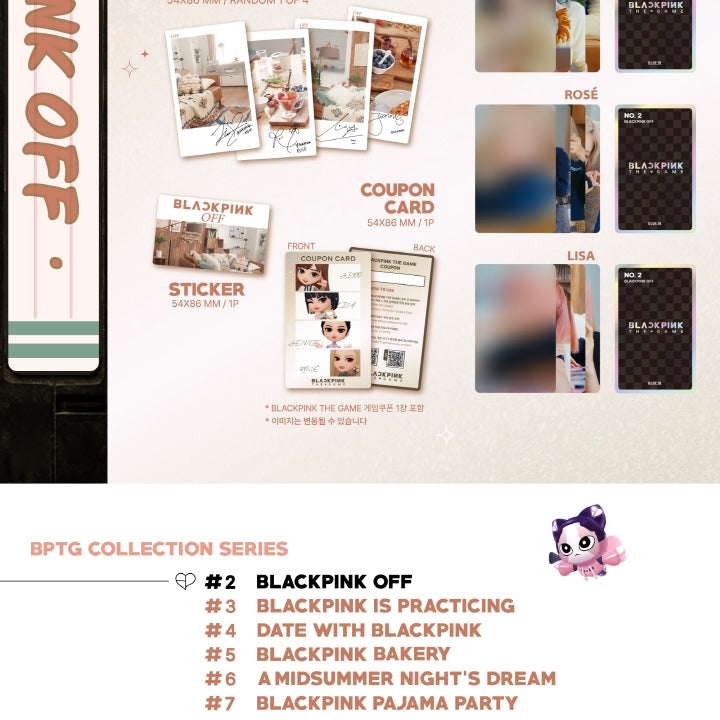 BLACKPINK - THE GAME PHOTOCARD COLLECTION TRADING CARDS (3 VERSIONS)