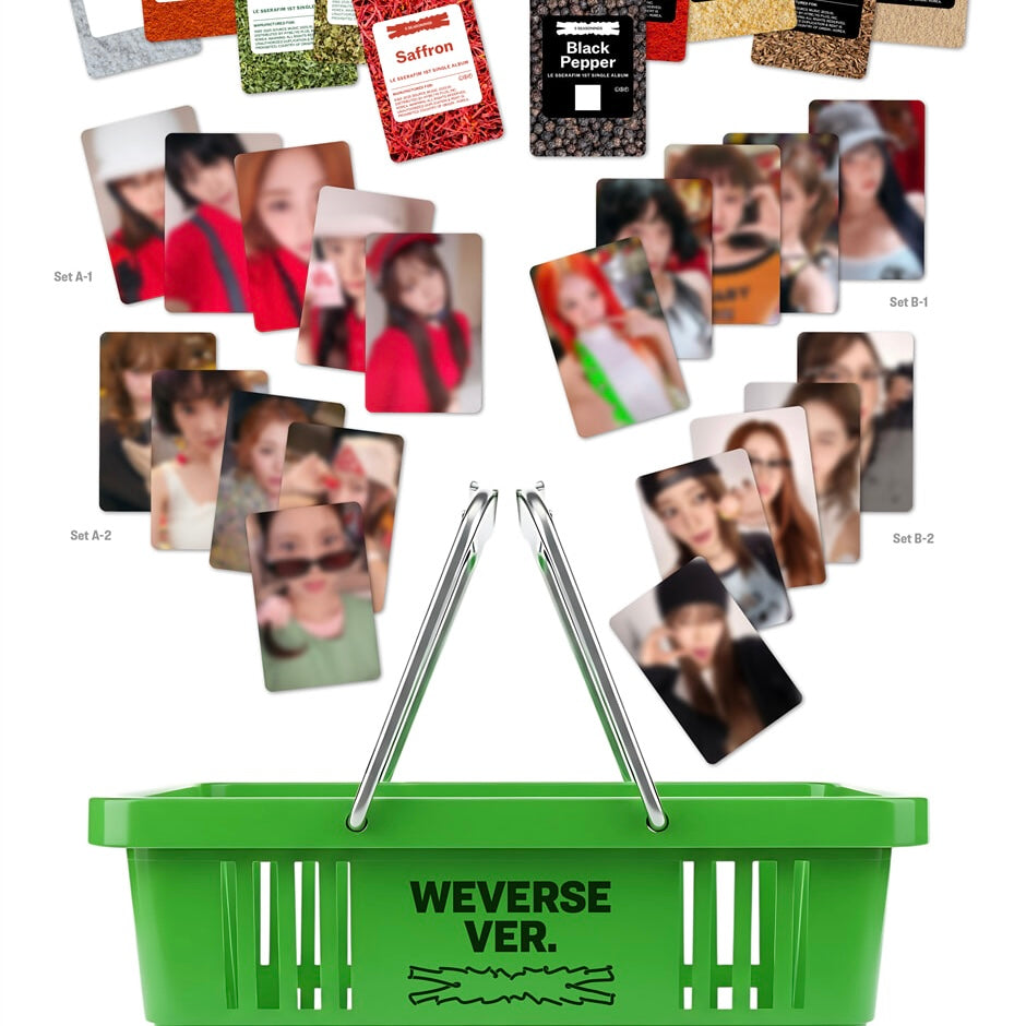 (PRE-ORDER) LE SSERAFIM - 1ST SINGLE ALBUM [SPAGHETTI] (WEVERSE ALBUMS VER.) (2 VERSIONS) RANDOM - LightUpK