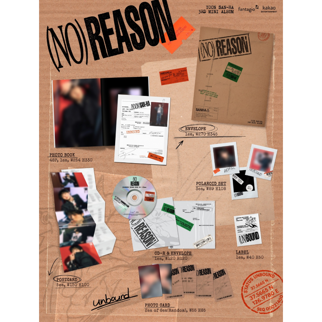 (PRE-ORDER) YOON SAN-HA - 3RD MINI ALBUM [NO REASON] (2 VERSIONS) RANDOM