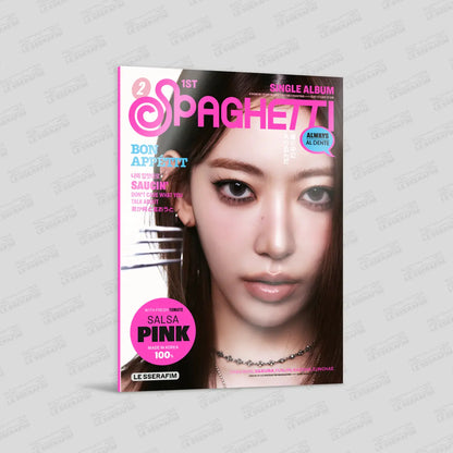 LE SSERAFIM - 1ST SINGLE ALBUM [SPAGHETTI] (COMPACT VER.) (6 VERSIONS) - LightUpK