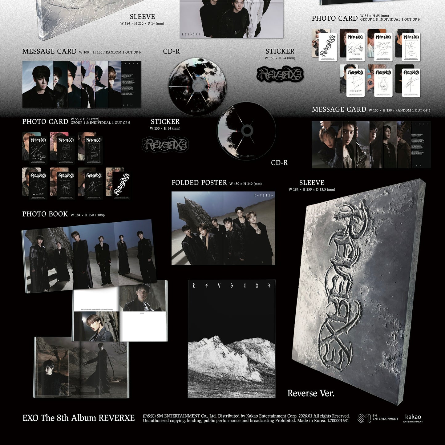 EXO - 8TH FULL ALBUM [REVERXE] (PHOTOBOOK VER.) (2 VERSIONS) - LightUpK