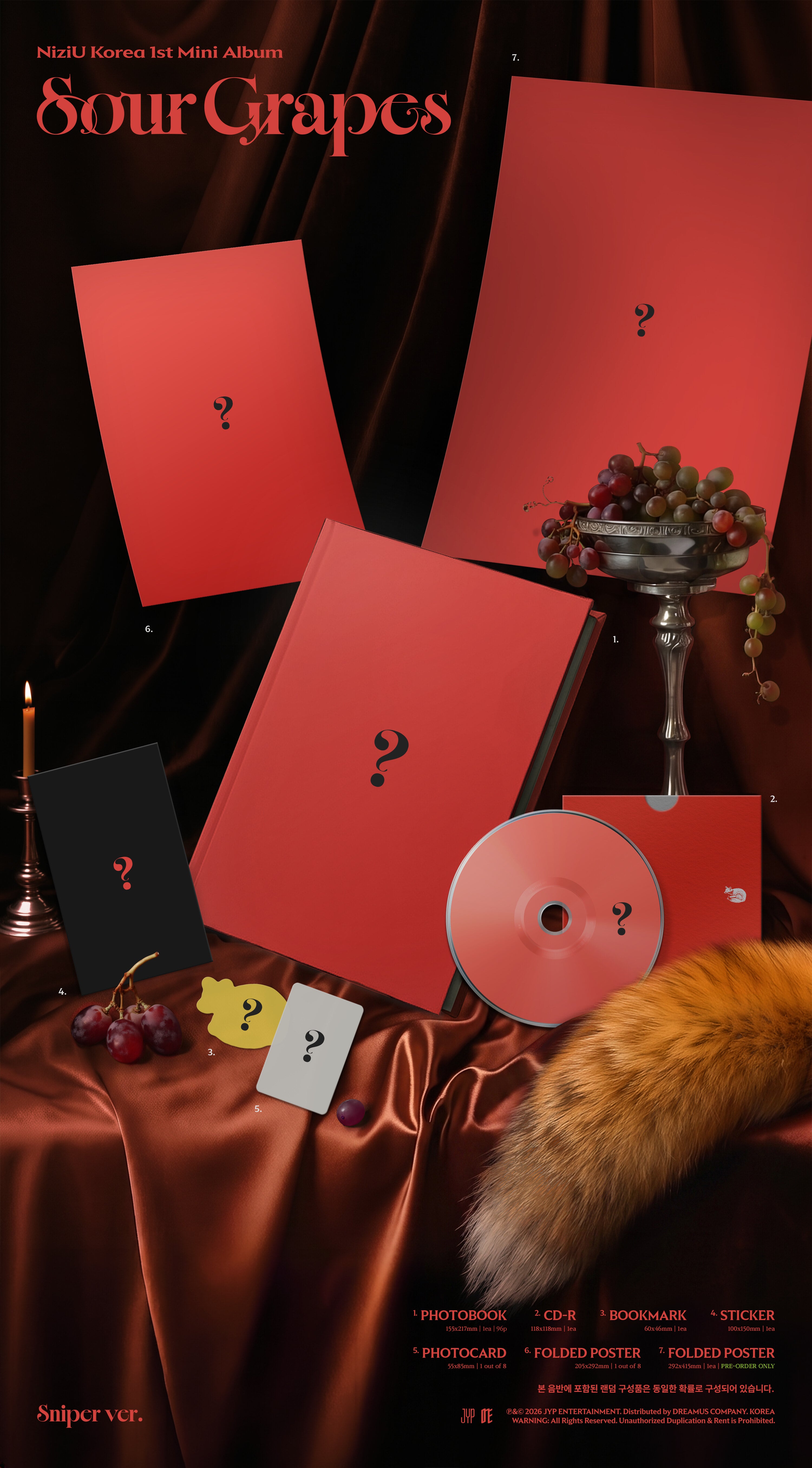 (PRE-ORDER) NIZIU - 1ST MINI ALBUM [SOUR GRAPES] (2 VERSIONS) RANDOM