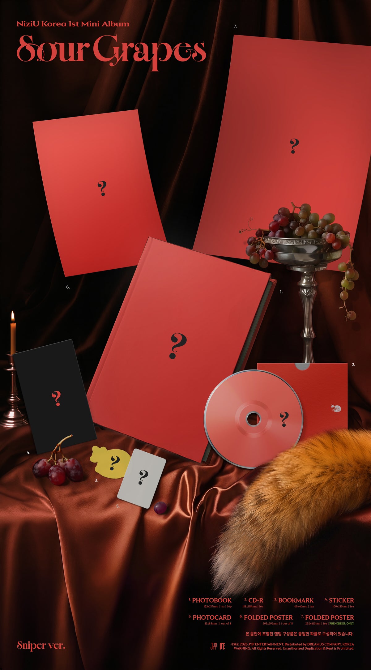 (PRE-ORDER) NIZIU - 1ST MINI ALBUM [SOUR GRAPES] (2 VERSIONS) RANDOM