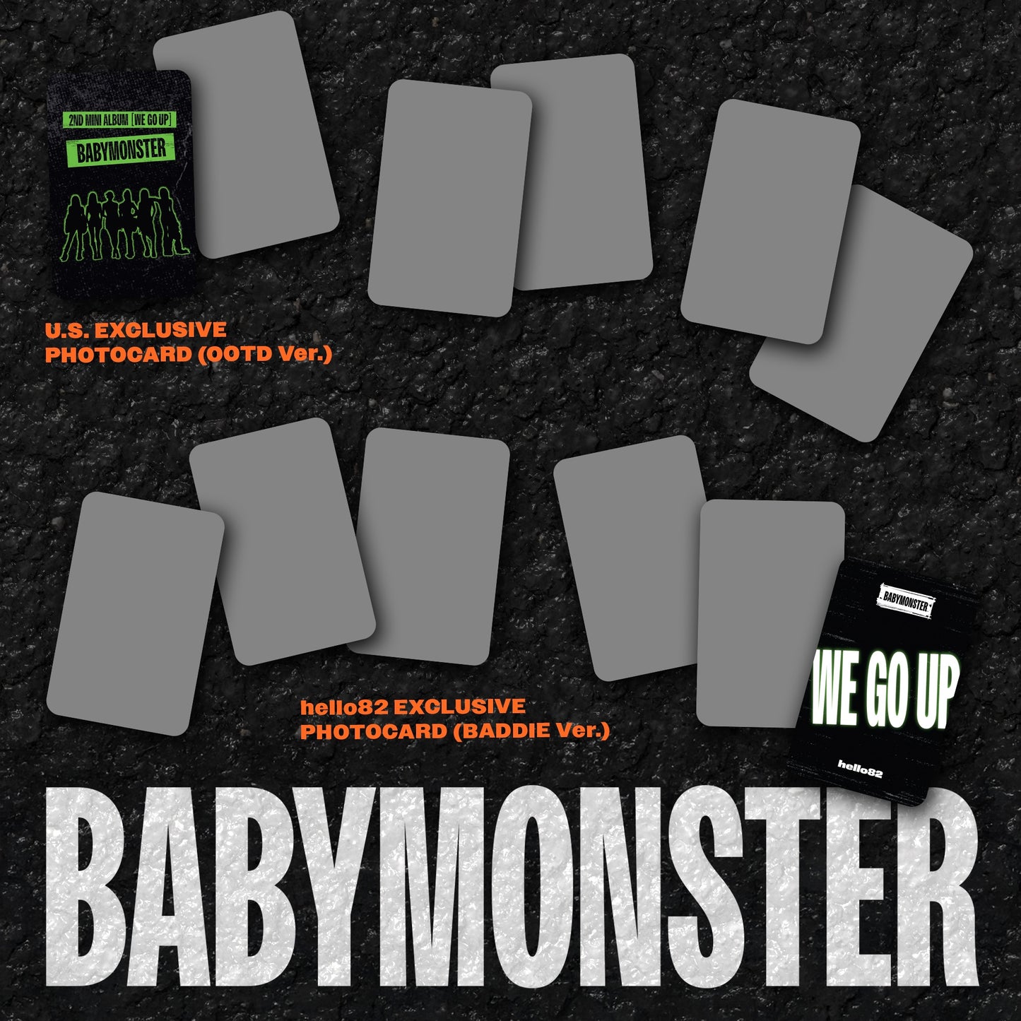 (PRE-ORDER) [HELLO82] (HELLO82 EXCLUSIVE) BABYMONSTER - WE GO UP (3 VERSIONS) - LightUpK