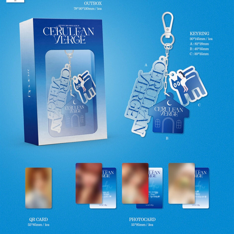 (PRE-ORDER) WENDY - 3RD MINI ALBUM [CERULEAN VERGE] KEYRING VER. (SMART ALBUM) - LightUpK