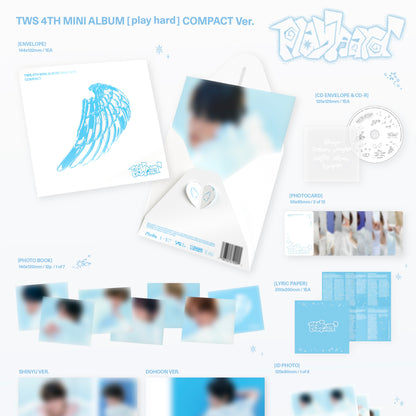 (PRE-ORDER) TWS - 4TH MINI ALBUM [PLAY HARD] (COMPACT VER.) (7 VERSIONS) RANDOM - LightUpK