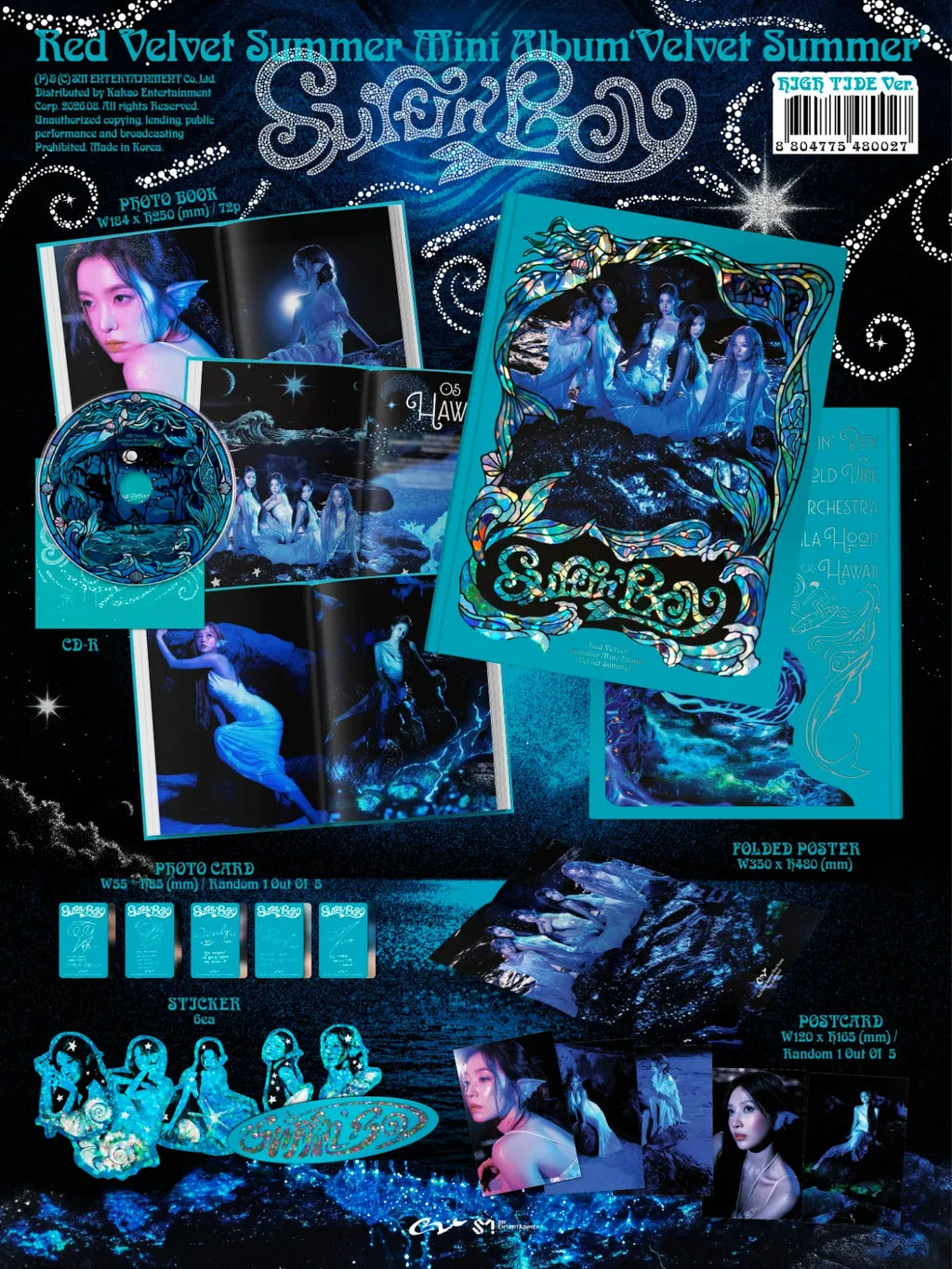 (PRE-ORDER) RED VELVET - SUMMER MINI ALBUM [VELVET SUMMER] (HIGH TIDE VER.)