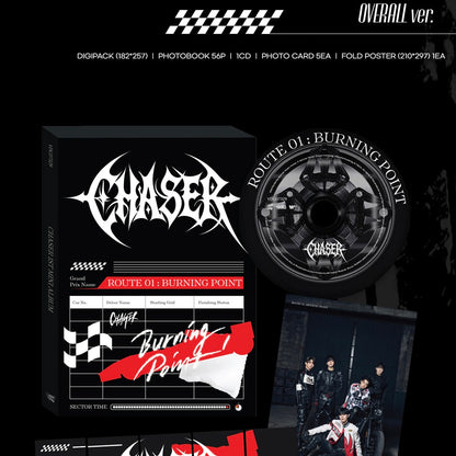 CHASER - 1ST MINI ALBUM [ROUTE 01 : BURNING POINT] (3 VERSIONS) - LightUpK