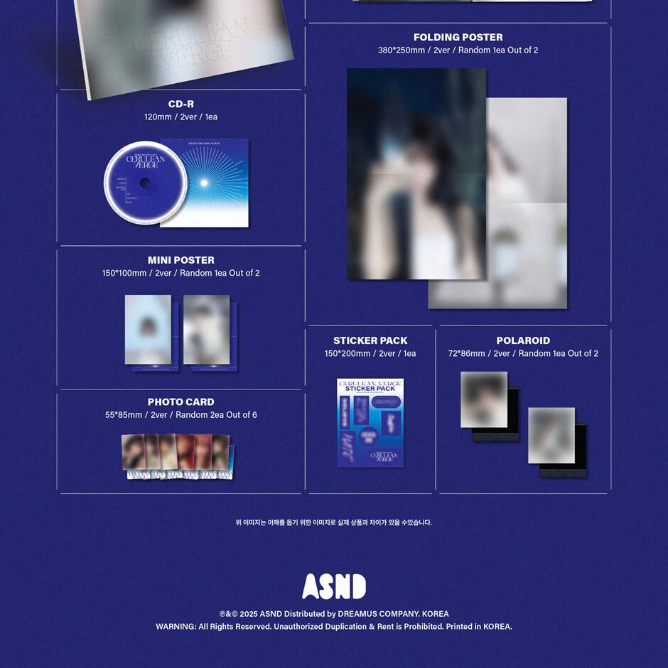 (PRE-ORDER) WENDY - 3RD MINI ALBUM [CERULEAN VERGE] PHOTOBOOK VER. (2 VERSIONS) RANDOM - LightUpK