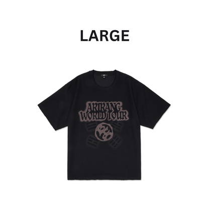 (PRE-ORDER) BTS - S/S TOUR T-SHIRT (Black) (4 SIZES) - LightUpK