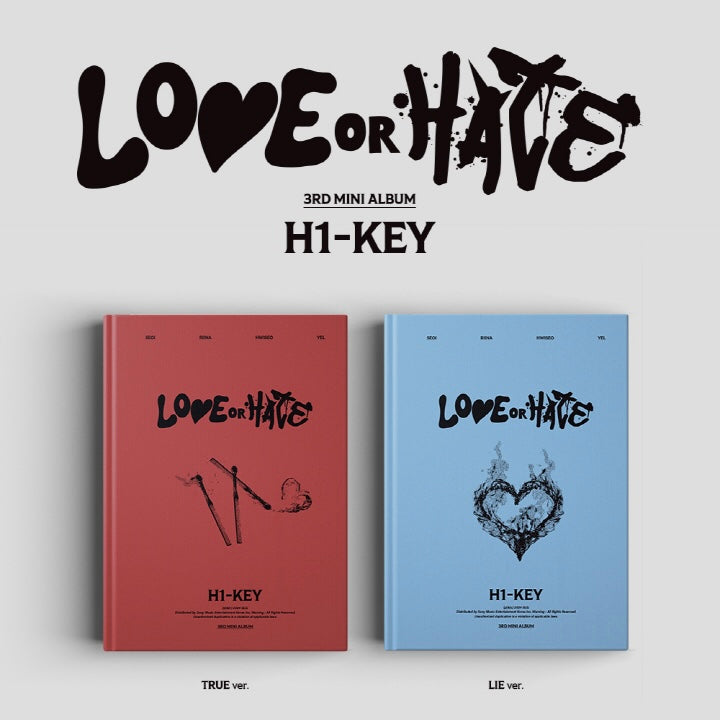 H1-KEY - 3RD MINI ALBUM [LOVE OR HATE] (2 VERSIONS) - LightUpK