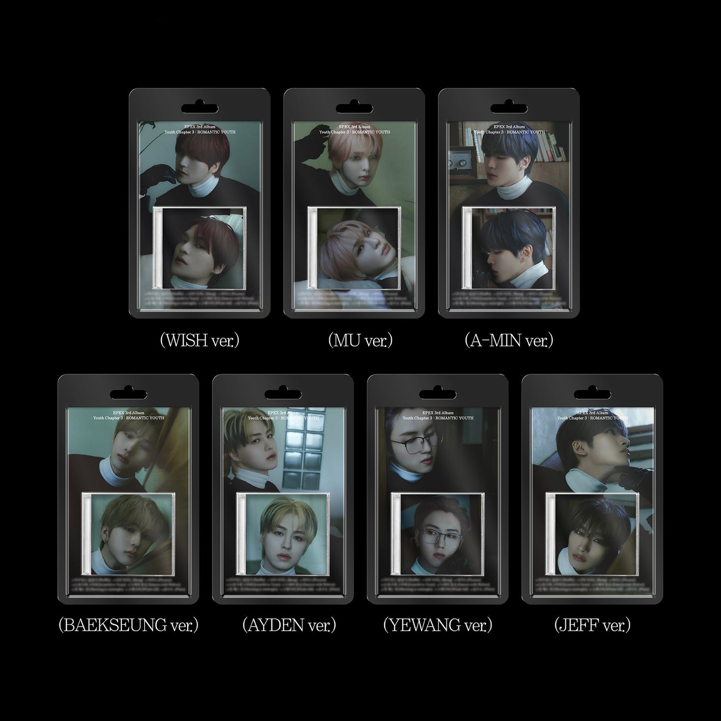 EPEX - 3RD ALBUM [CHAPTER 3 OF BEAUTIFUL YOUTH (SOHWA): ROMANTIC YOUTH] (KEYRING VER.) (7 VERSIONS) - LightUpK