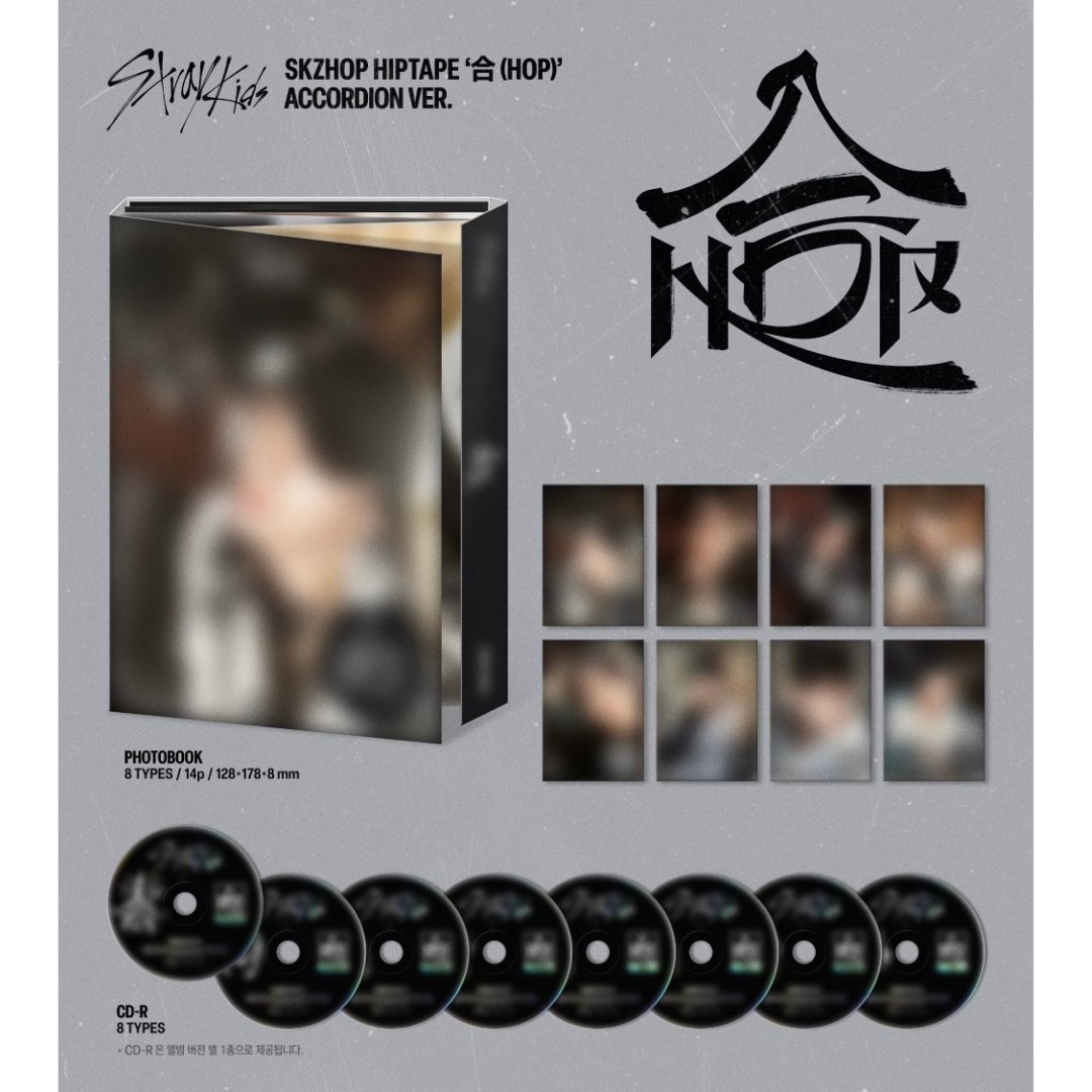 (PRÉCOMMANDE) STRAY KIDS - SKZHOP HIPTAPE [合 (HOP)] (VERSION ACCORDÉON) (8 VERSIONS) ALÉATOIRE