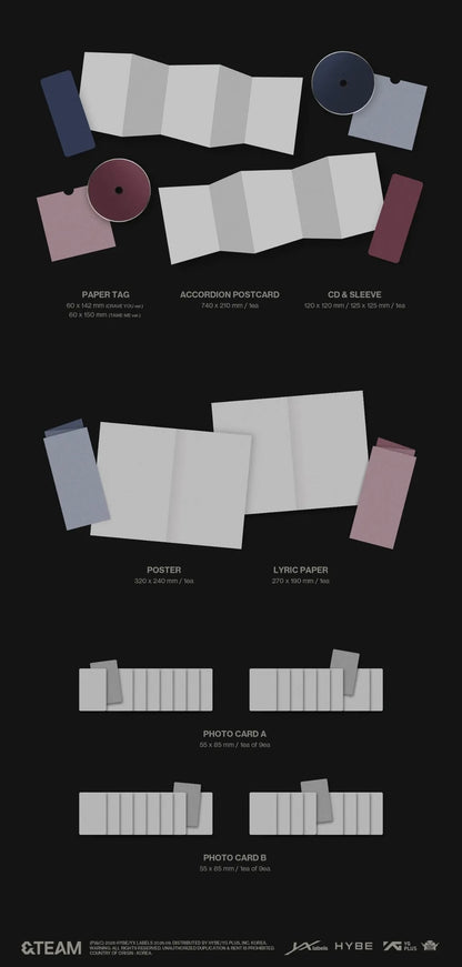 (PRE-ORDER) &TEAM - KR 2ND MINI ALBUM [MARK ON ME] (2 VERSIONS) RANDOM