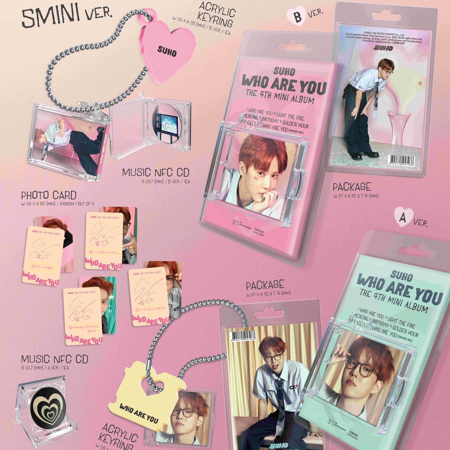 SUHO - 4TH MINI ALBUM [WHO ARE YOU] (SMINI VER.) (2 VERSIONS) - LightUpK