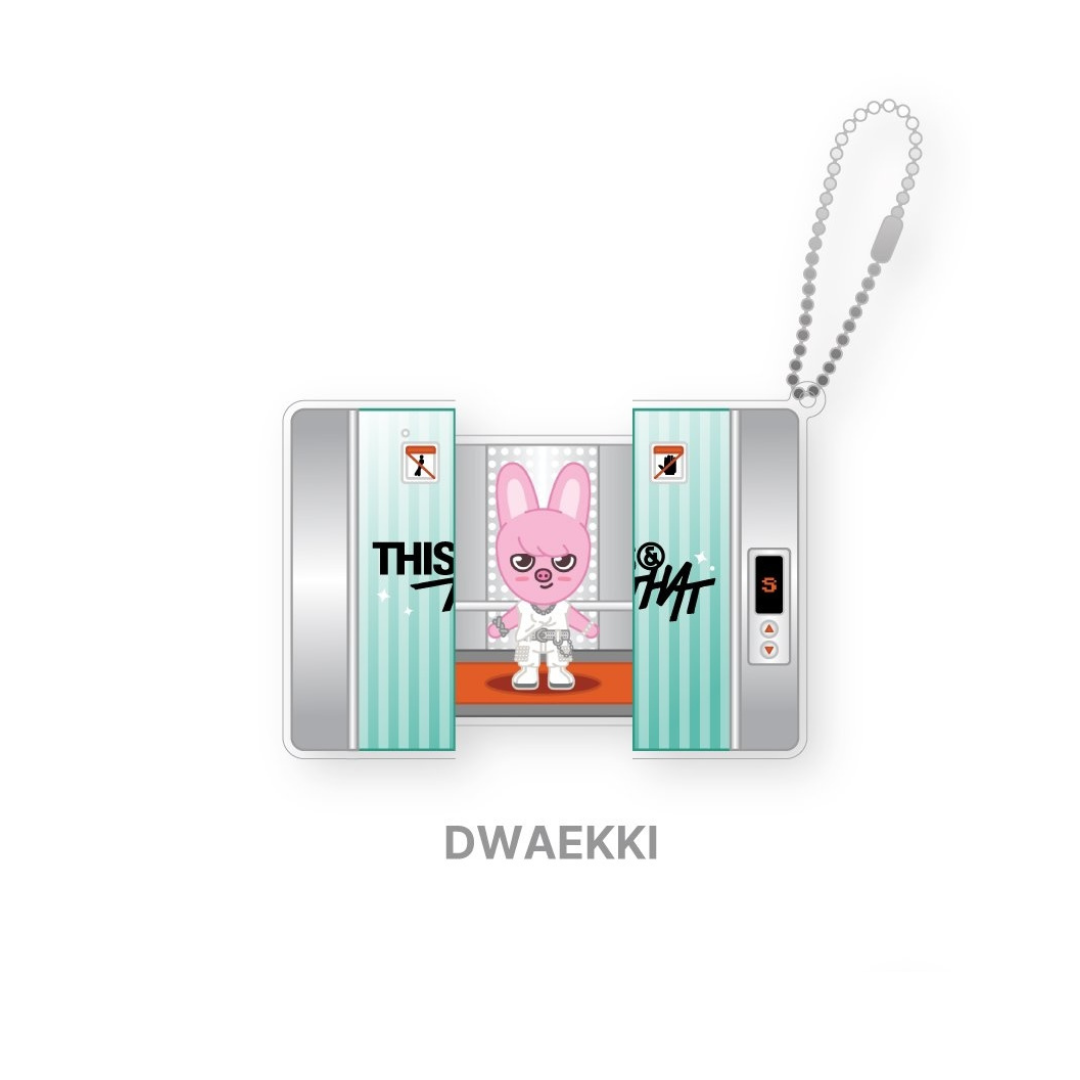 (PRE-ORDER) STRAY KIDS - SKZOO CAPSULE ACRYLIC KEYRING - THIS & THAT MD (8 VERSIONS)