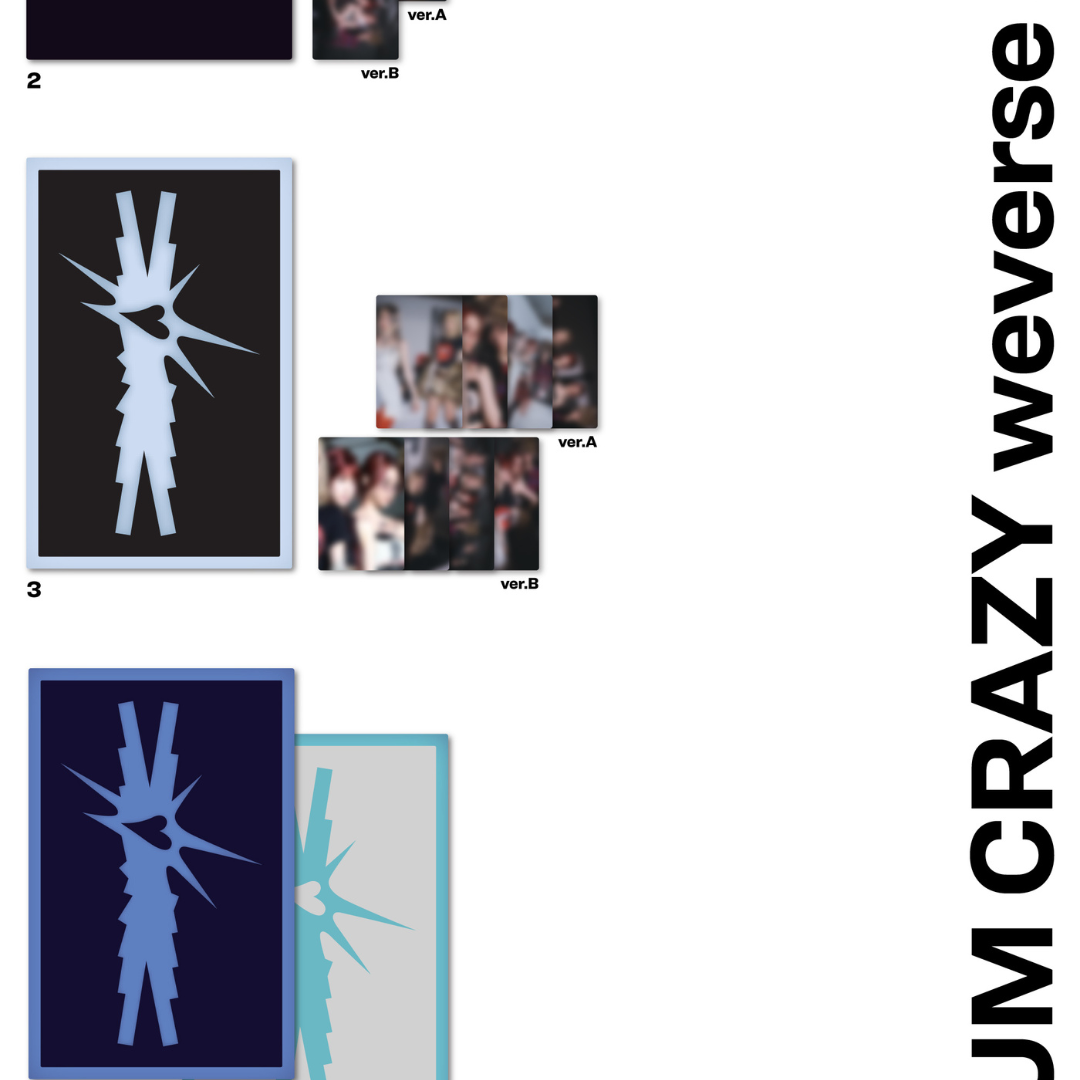 LE SSERAFIM - 4TH MINI ALBUM 'CRAZY' (WEVERSE VER.) (2 VERSIONS)