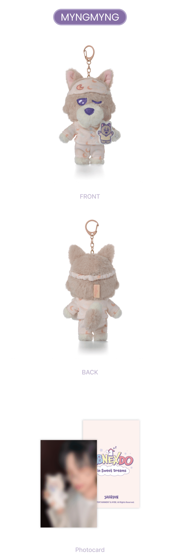 (PRE-ORDER) BOYNEXTDOOR - BBNEXDO PLUSH KEYRING - BBNEXDO IN SWEET DREAMS MD (6 VERSIONS)