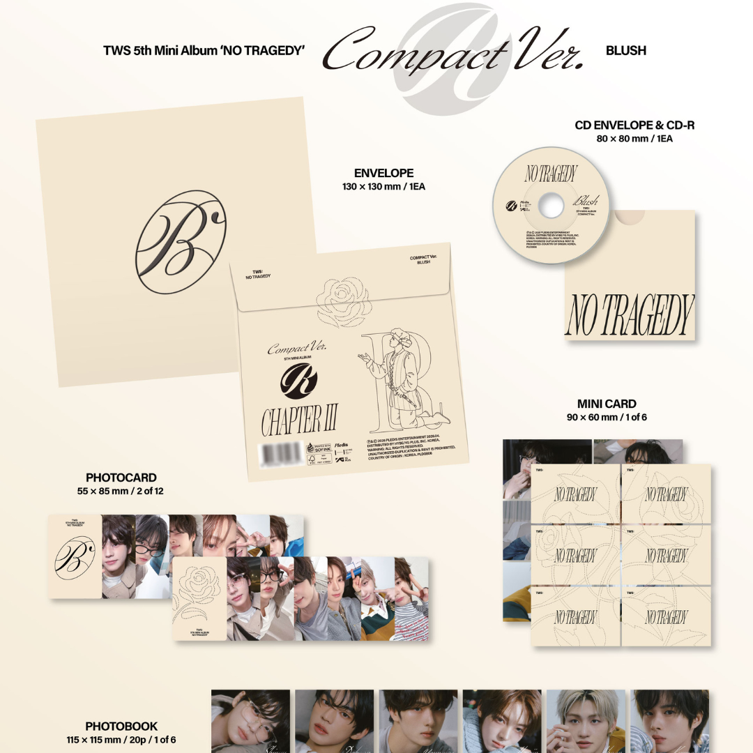 (PRE-ORDER) TWS - NO TRAGEDY (COMPACT VER.) (3 VERSIONS) RANDOM - LightUpK