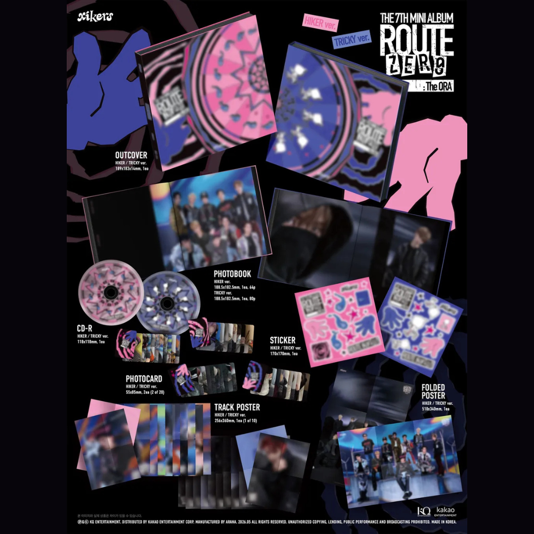 (PRE-ORDER) XIKERS - 7TH MINI ALBUM [ROUTE ZERO : THE ORA] (2 VERSIONS) RANDOM - LightUpK