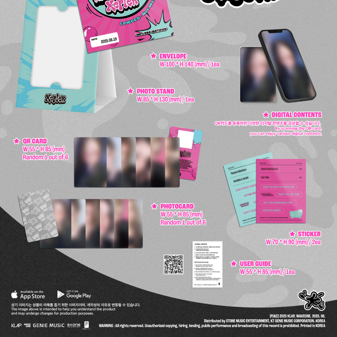 (PRE-ORDER) KEP1ER - THE 7TH MINI ALBUM [BUBBLE GUM] (POCAALBUM VER.) - LightUpK