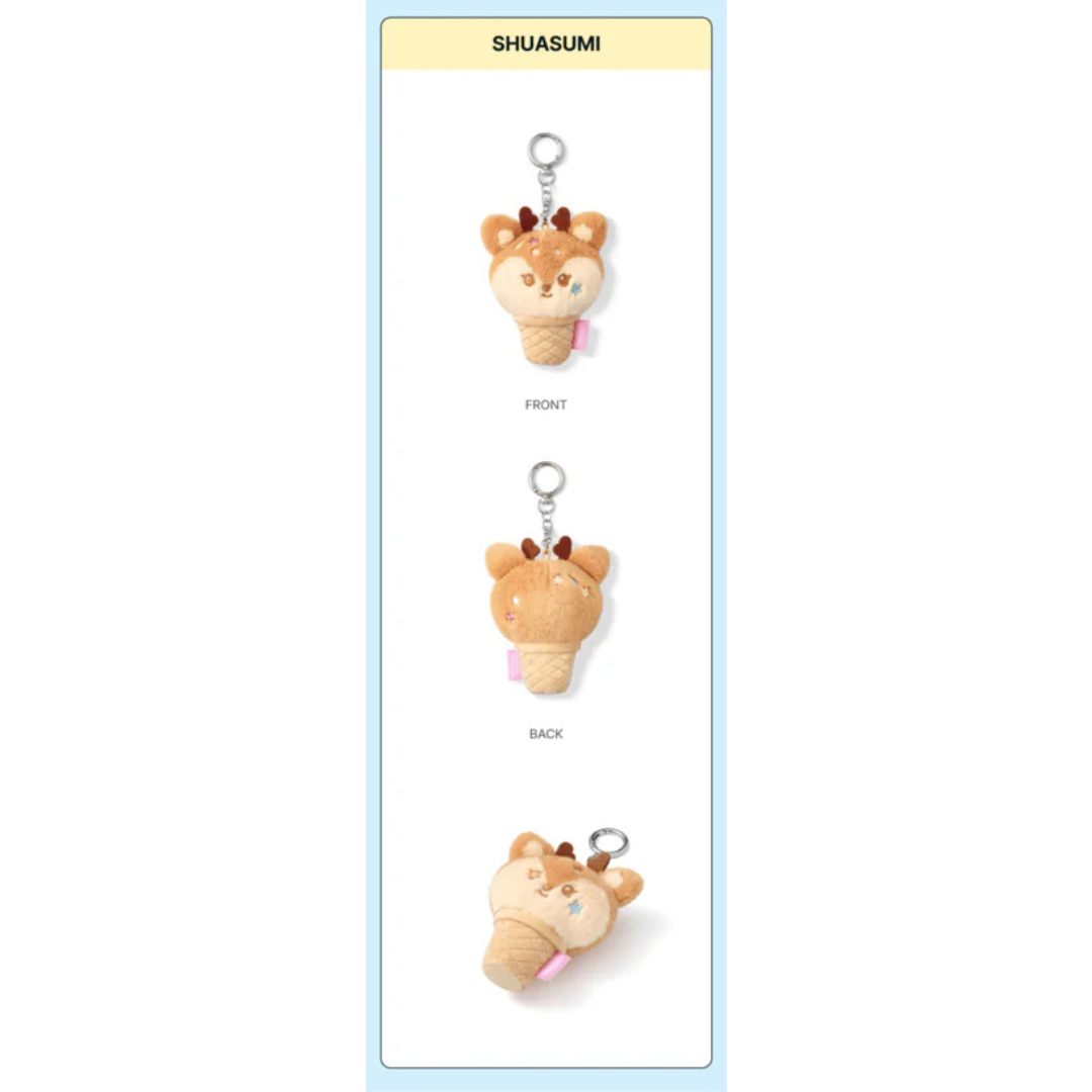 (PRE-ORDER) SEVENTEEN - ICE CREAM WITH MINITEEN CHARACTER POP UP OFFICIAL MD FACE KEYRING (13 VERSIONS)