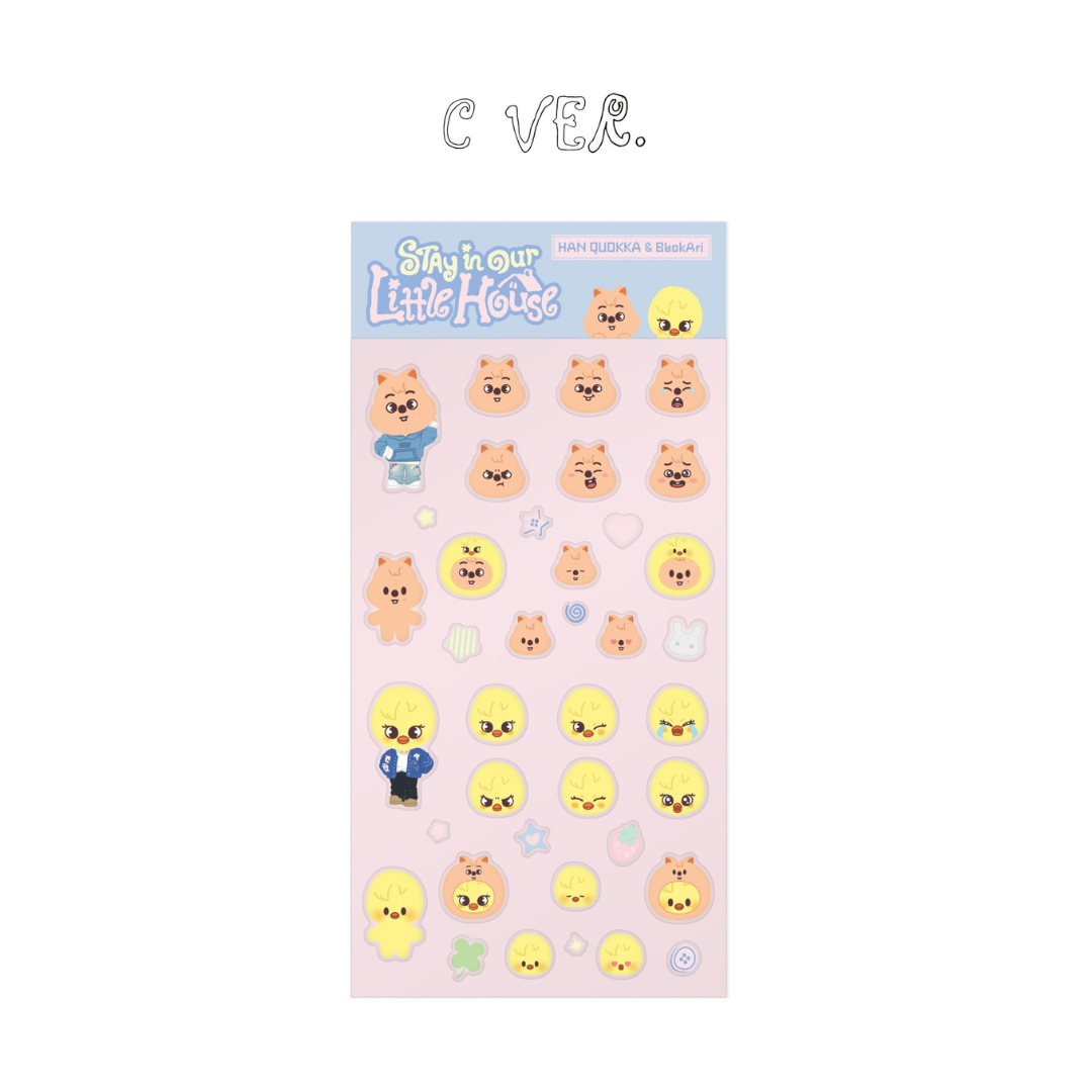 (PRE-ORDER) STRAY KIDS - SKZOO 3D STICKER - STAY IN OUR LITTLE HOUSE (4 VERSIONS) - LightUpK