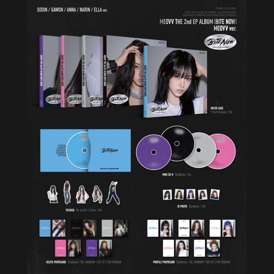 (PRE-ORDER) MEOVV - THE 2ND EP ALBUM [BITE NOW] (MEOVV VER.) (5 VERSIONS) RANDOM - LightUpK