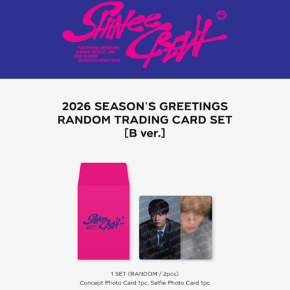 (PRE-ORDER) SHINEE - RANDOM TRADING CARD [2026 SEASON'S GREETINGS MD] (2 VERSIONS) - LightUpK