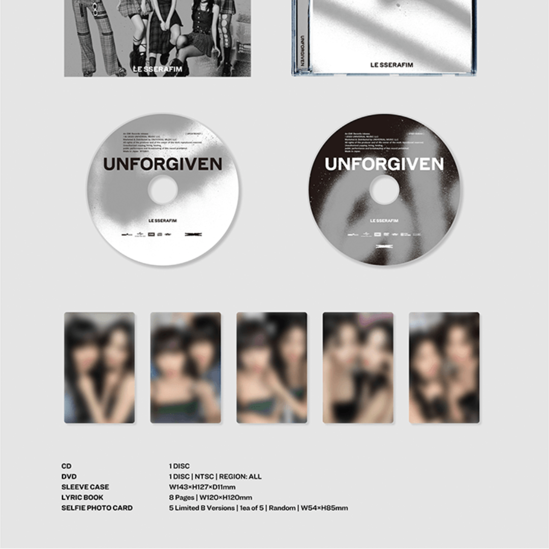 LE SSERAFIM - UNFORGIVEN [LIMITED-B/CD+DVD] JAPANESE ALBUM