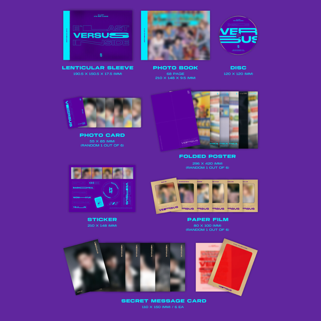 (PRE-ORDER) E'LAST - 5TH MINI ALBUM [VERSUS] (2 VERSIONS) RANDOM - LightUpK