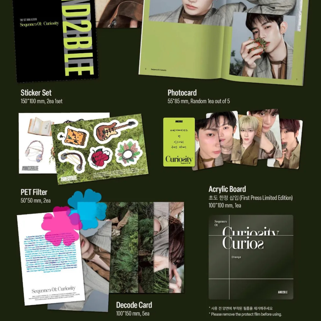 (PRE-ORDER) AND2BLE -1ST MINI ALBUM [SEQUENCE 01: CURIOSITY] (3 VERSIONS) RANDOM