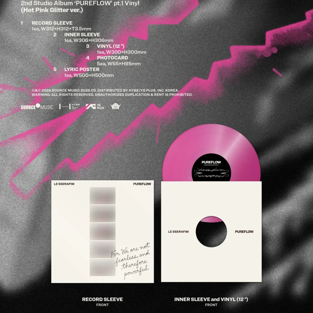 (PRE-ORDER) LE SSERAFIM - 2ND STUDIO ALBUM [PUREFLOW PT.1] VINYL (2 VERSIONS) RANDOM - LightUpK