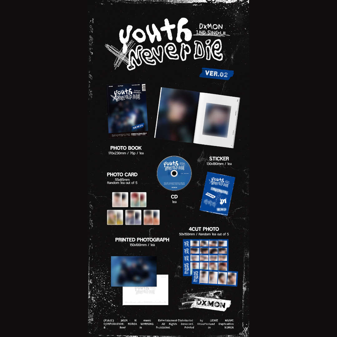 (PRE-ORDER) DXMON - YOUTH NEVER DIE (2 VERSIONS) RANDOM