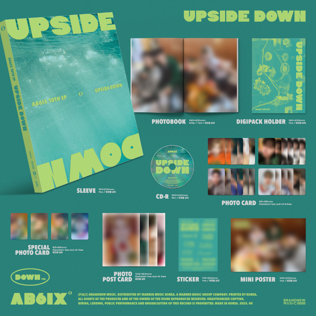 (PRE-ORDER) AB6IX - 10TH EP [UPSIDE DOWN] [PHOTOBOOK VER.] (2 VERSIONS) RANDOM - LightUpK
