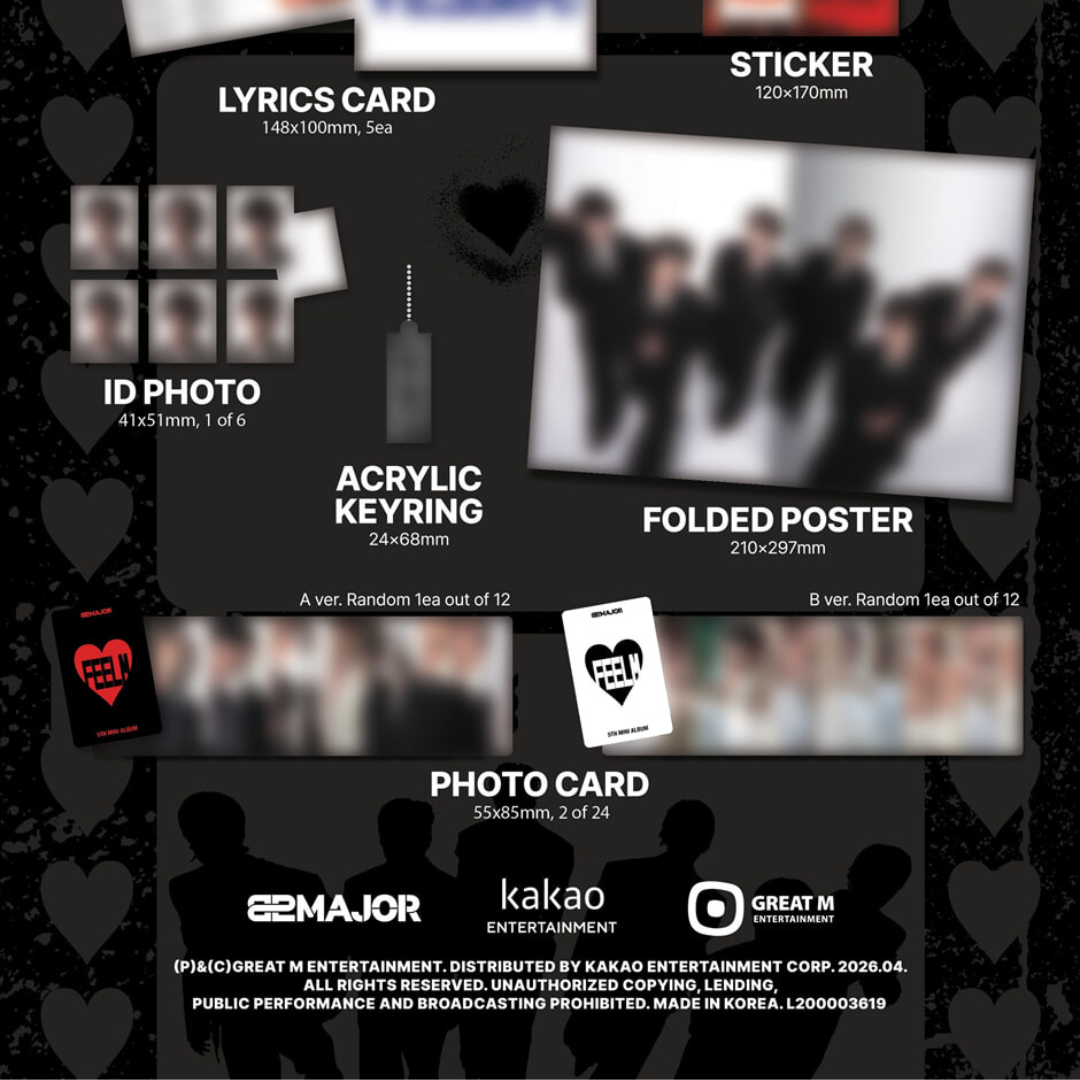 (PRE-ORDER) 82MAJOR - 5TH MINI ALBUM [FEELM] - LightUpK