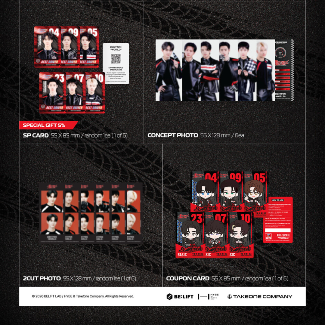 (PRE-ORDER) ENHYPEN - WORLD COUPON CARD COLLECTION (SPEED RACER BASIC VER.) - LightUpK