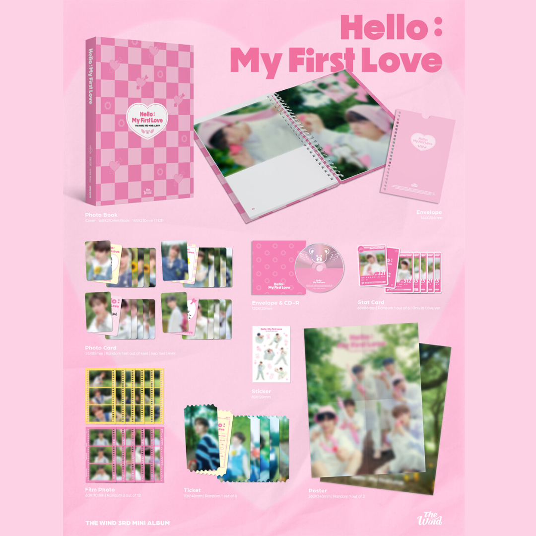 THE WIND - 3RD MINI ALBUM [HELLO : MY FIRST LOVE] (2 VERSIONS)