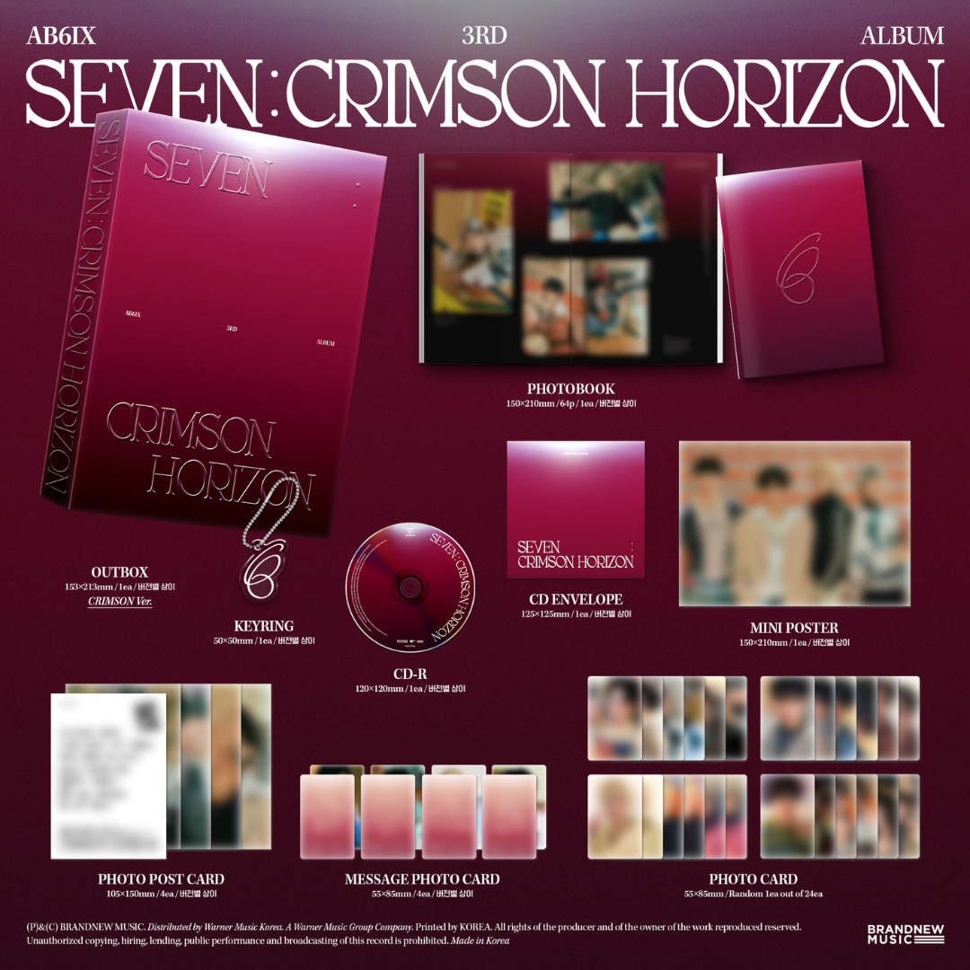 (PRE-ORDER) AB6IX - 3RD ALBUM [SEVEN : CRIMSON HORIZON] (2 VERSIONS) RANDOM - LightUpK