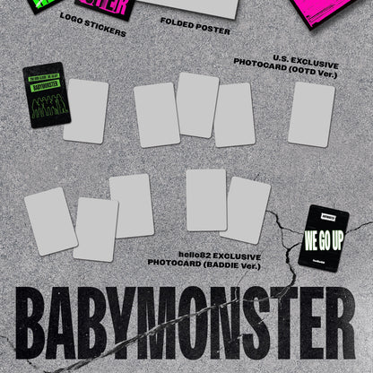 (PRE-ORDER) [HELLO82] (HELLO82 EXCLUSIVE) BABYMONSTER - WE GO UP (3 VERSIONS) - LightUpK