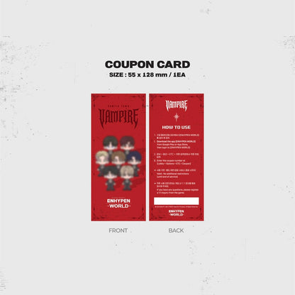 (PRE-ORDER) ENHYPEN - WORLD COUPON CARD COLLECTION (VAMPIRE BASIC VER.) - LightUpK
