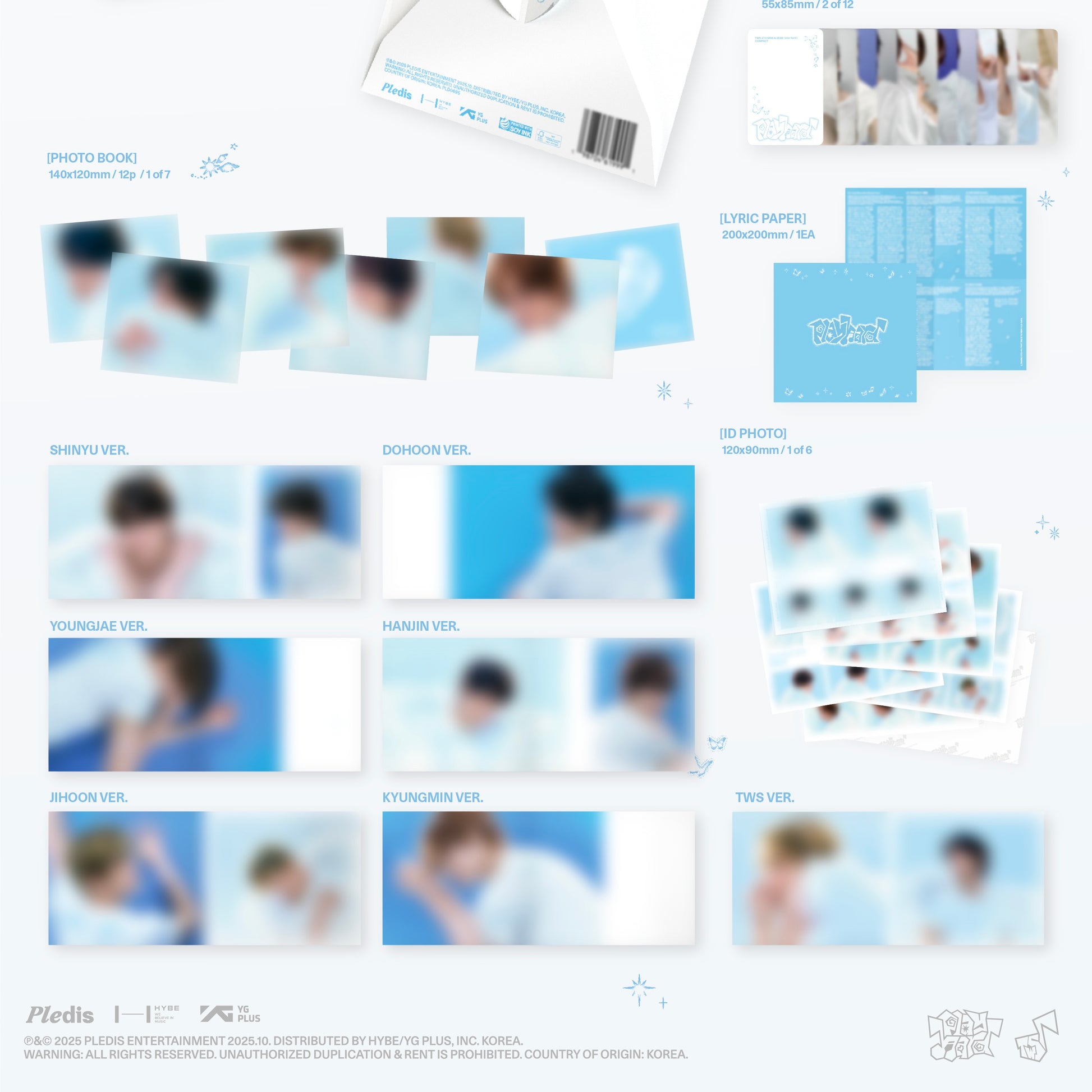 (PRE-ORDER) TWS - 4TH MINI ALBUM [PLAY HARD] (COMPACT VER.) (7 VERSIONS) RANDOM - LightUpK