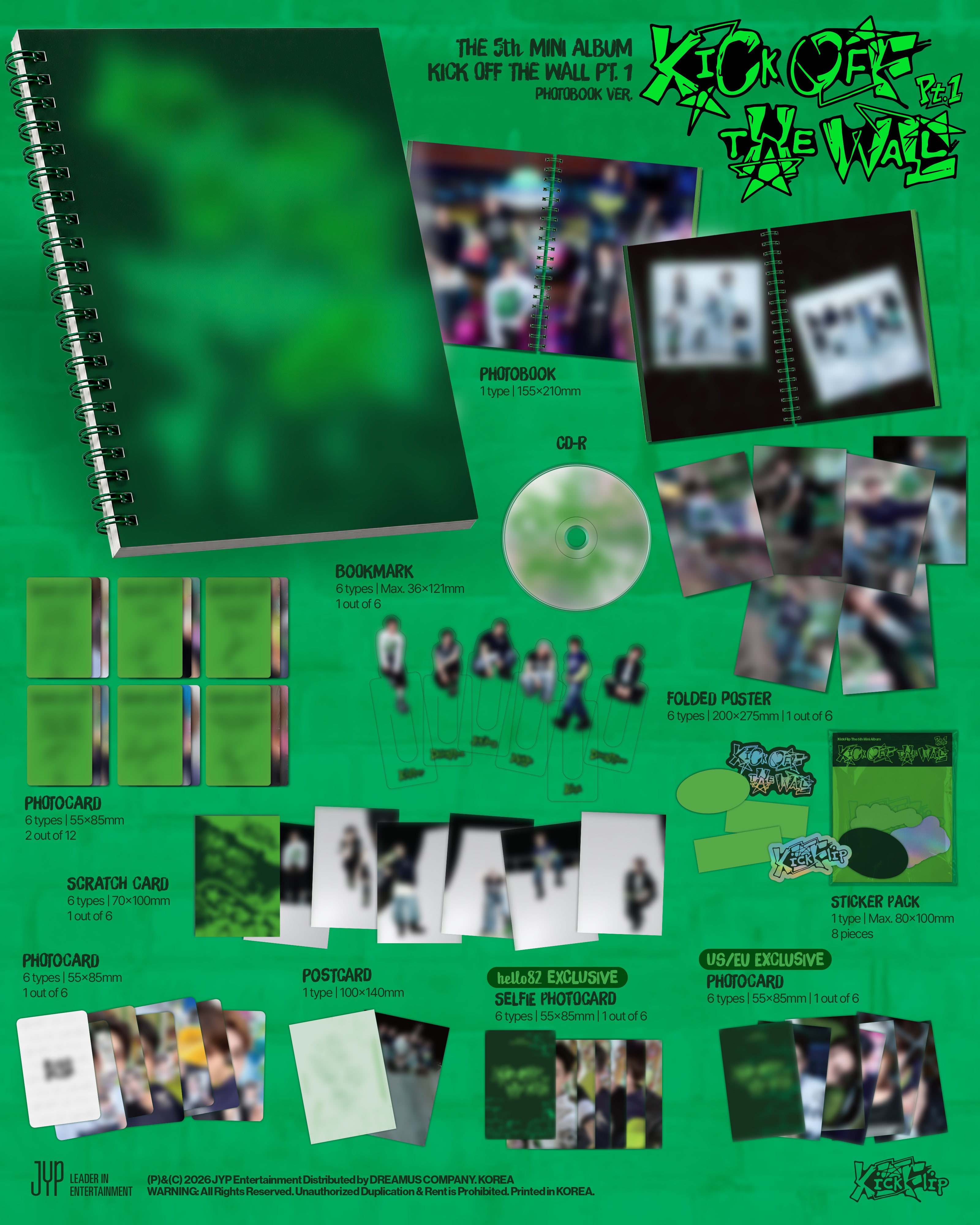 (PRE-ORDER) [hello82] [hello82 EXCLUSIVE] KICKFLIP - THE 5TH MINI ALBUM 'KICK OFF THE WALL PT. 1'