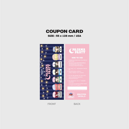 (PRE-ORDER) ENHYPEN - WORLD COUPON CARD COLLECTION (PAJAMA PARTY BASIC VER.) - LightUpK