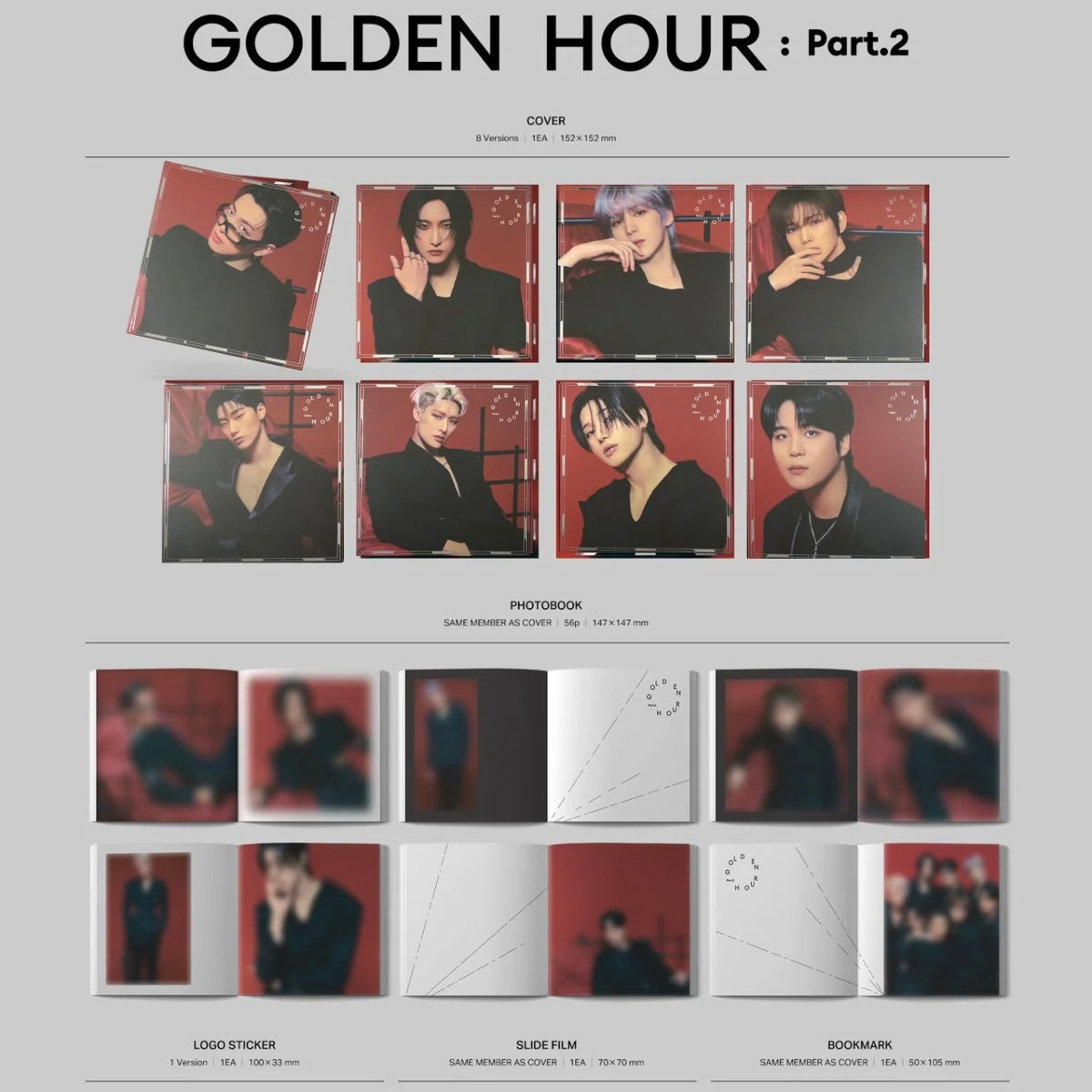 ATEEZ - GOLDEN HOUR : PART 2 DIGIPACK (8 VERSIONS) - LightUpK