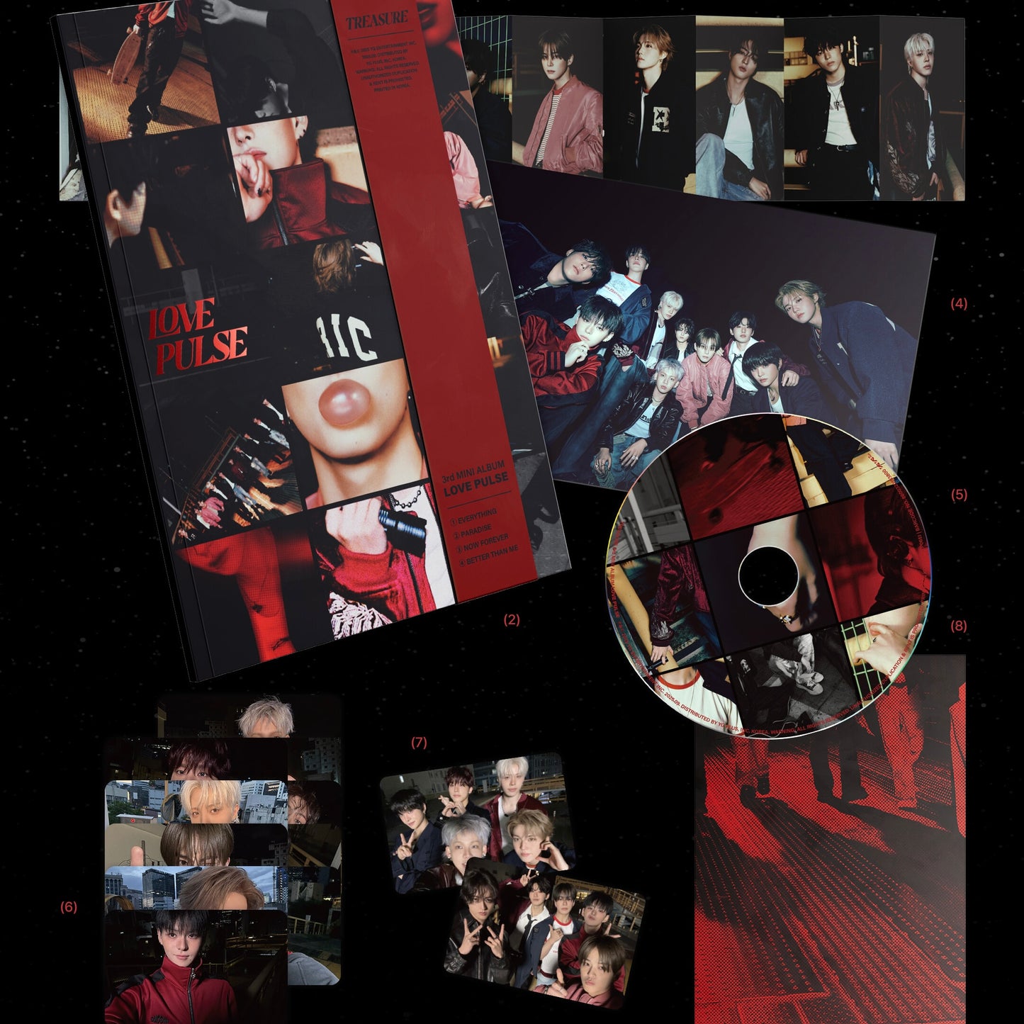 (PRE-ORDER) TREASURE - 3RD MINI ALBUM [LOVE PULSE] (3 VERSIONS) RANDOM - LightUpK