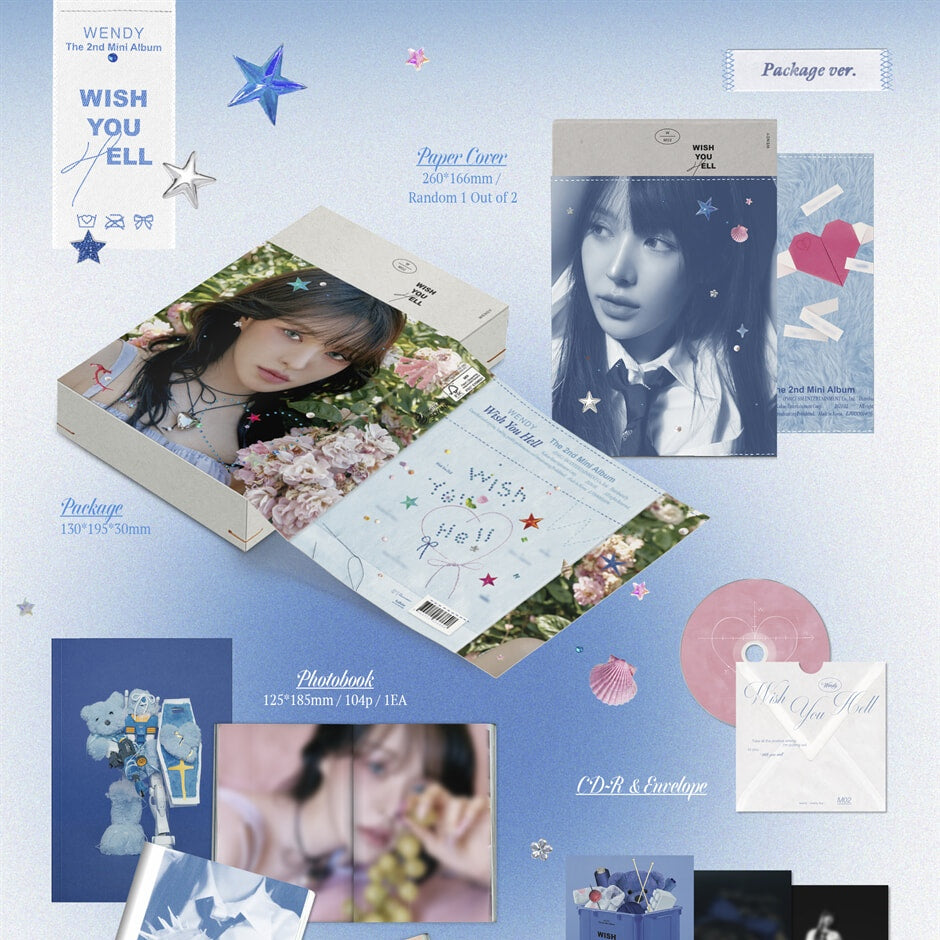 WENDY - 2ND MINI ALBUM [WISH YOU HELL] (PACKAGE VER.) RANDOM COVER - LightUpK