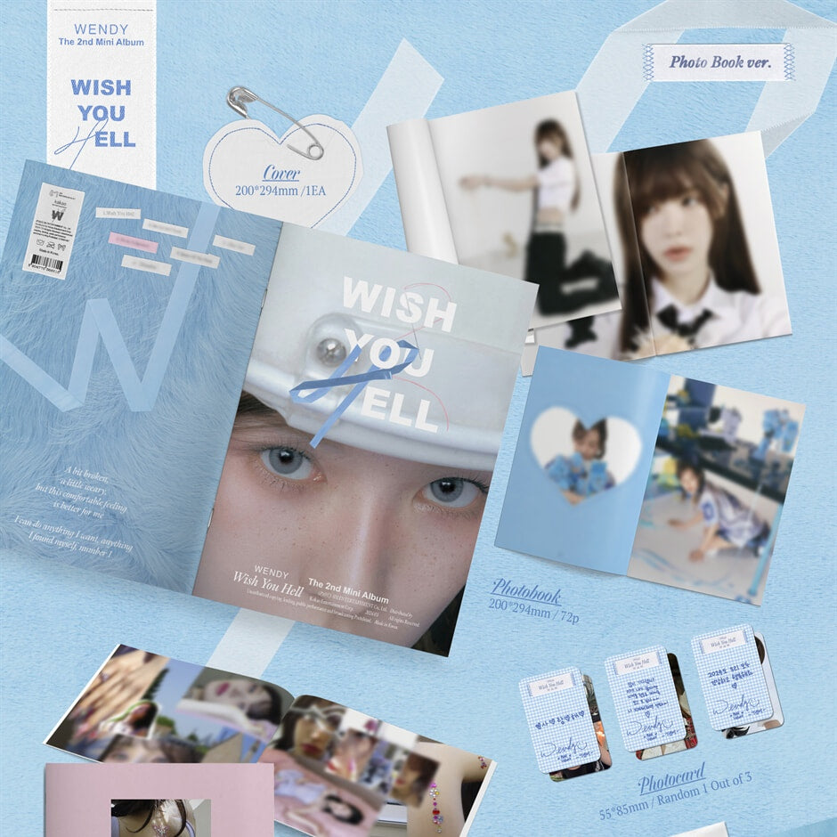 WENDY - 2ND MINI ALBUM [WISH YOU HELL] (PHOTO BOOK VER.) - LightUpK