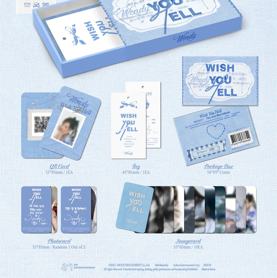 WENDY - 2ND MINI ALBUM [WISH YOU HELL] (QR VER.) - LightUpK