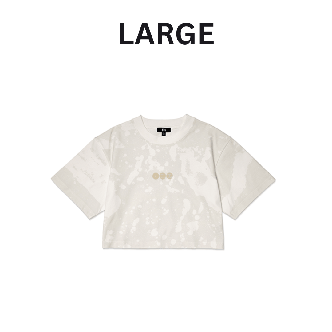 (PRE-ORDER) BTS - S/S CROP T-SHIRT (WHITE) (4 SIZES) - LightUpK